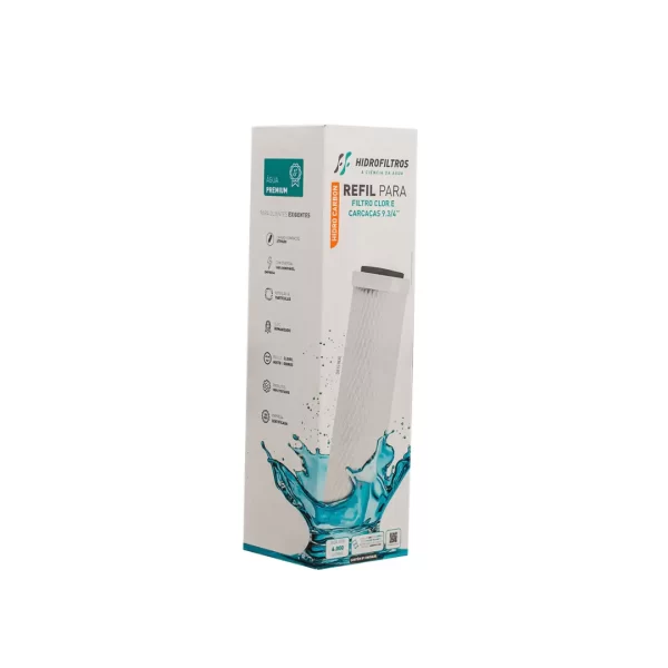 Refil Carbon Block Carvão Ativado 9.3/4″ Hidrofiltros
